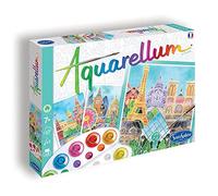 Sentosphère - Aquarellum grand format - - CAPITALES - Kit peinture aquarellable - Activité créative avec 3 tableaux 32,5 x 25 cm - 9 peintures incluses - 7 à 99 ans - Fabriqué en France - 6397