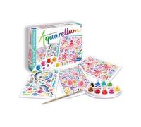 SentoSphère- Aquarellum grand format - FONDS MARINS - Kit peinture aquarellable - Activité créative avec 3 tableaux 32,5 x 25 cm - 9 peintures incluses - 7 à 99 ans - Fabriqué en France - 6401