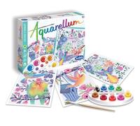 SentoSphère- Aquarellum grand format - LES OISEAUX S'ENVOLENT - Kit peinture aquarellable - Activité créative avec 3 tableaux 32,5 x 25 cm - 9 peintures - 7 à 99 ans - Fabriqué en France-6395