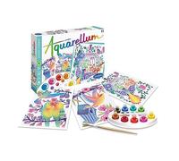 Sentosphère - Aquarellum Grand Format - Les Oiseaux s'envolent - Kit peinture - Peinture Aquarellum Magique - Enfants - 3 tableaux sertis 32.5 x 25 cm - Fabriqué en France - 6395