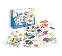 SENTOSPHERE - Aquarellum Junior Aquarium - Coffret de 4 tableaux sertis sur le thème de l'aquarium
