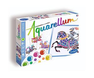 SentoSphère - Aquarellum junior - CHEVALIERS - Kit de peinture magique enfant - Activité créative - 4 tableaux cértis - 5 peintures pour créer des multiples nuances - Dès 6 ans - Made in France -695