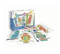 SENTOSPHERE Aquarellum Junior - Hiboux - Jouet créatif - Multicolore - Bleu - 4 ans et plus