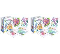 Sentosphère AQUARELLUM MINI -ZENTANGLE 4 PLANCHES, Multicouleurs (Lot de 2)