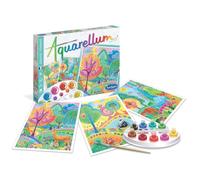 SentoSphère - Aquarellum - Paysages Oniriques - Dès 7 ans | Kit peinture aquarelle - Activité créative avec 3 tableaux 32,5 x 25 cm - 9 peintures incluses - Fabriqué en France - 6404