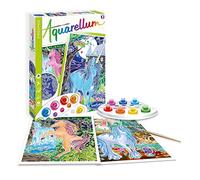 SentoSphère - AQUARELLUM PHOSPHO - LICORNES - Kit peinture - Peinture Aquarellable Magique - A partir de 7 ans - fabriqué en France