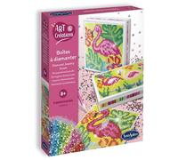Sentosphère Kit boîtes à diamanter Flamants roses – 4 bracelets & 4 bagues (dès 8 ans)