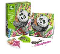 Sentosphère – Jeu créatif Canevas à diamanter Panda – Mini strass – Dès 8 ans