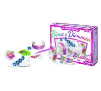 Sentosphère - Art & Créations - Kit Bijoux à Diamanter - Activité Créative Enfant dès 8 Ans - 4 Bracelets + 4 Bagues à Décorer avec Strass - Fabriqué en France - 32520