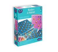 SentoSphère - BOITES A BIJOUX - PIERRES & STRASS - 2 coffrets à bijoux à strasser - Kit atelier créatif enfant - A partir de 8 ans - Fabriqué en France