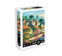 Sentosphere- Calypto 3907301 Provence 500 pièces au Toucher Doux Motif coloré avec Surface veloutée + Poster Adultes et Enfants à partir de 8 Ans Puzzle Graphique France Petite Ville