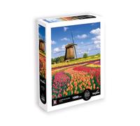 SentoSphère - Calypto - Puzzle - Collection Paysage - Champs de Tulipes - Hollande - 1000 pièces - Un Puzzle 68,5 x 48 cm - A partir de 9 Ans - Fabrication française