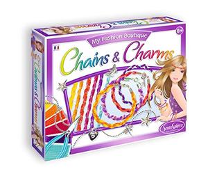 SentoSphère - CHAINS & CHARMS - Création de bracelets - Création de bijoux - Kit atelier créatif enfant - A partir de 8 ans - Fabriqué en France