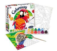 Sentosphère - Colorizzy - Oiseaux - Peinture par Numéros - Intuitif et Facile - Moment Relaxation - Kit de Loisir Créatif - Pour enfants dès 6 ans - Fabriqué en France - 4501