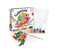 SentoSphère - COLORIZZY - PERRUCHES - Peinture par Numéros - Kit Loisir Créatif - A partir de 6 ans - Fabriqué en France