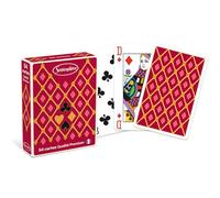 Sentosphère - Jeu de 54 Cartes Classique Rouge - Format Bridge - Cartes à Jouer Standard - Fabriqué en France - Carte Douce et Glissante - 1204
