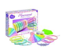 Sentosphère - Macramé Perles & Fleurs - Coffret créatif pour enfants dès 8 ans - Crée 14 bracelets colorés avec des fils macramé et des perles dorées pour un look unique et personnalisé - 80003