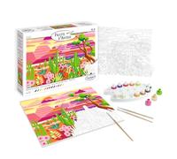 Sentosphère - Palette d'Artiste - Arizona - Peinture Acrylique - Création Relaxant - Adultes - 14 à 16 couleurs - toilée contrecollée (25 x 32.5 x 1.8 cm - Loisir Créatif - Fabriqué en France