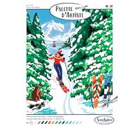 Sentosphère- Palette d'Artiste - Dans les Alpes - Peinture par numéros - 16 couleurs - Qualité Beaux Arts - Loisirs et créatifs adultes - Made in France