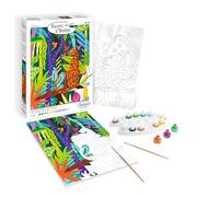 Sentosphère - PALETTE D'ARTISTE Jungle Panther Peinture acrylique - Création Relaxant - Adultes - 14 à 16 couleurs - toilée (25 x 32.5 x 1.8 cm - Loisir Créatif - Fabriqué en France