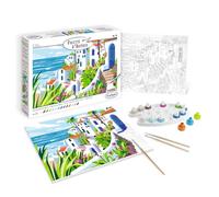 Sentosphère- Palette d'Artiste - La Riviera - Peinture par numéros - 16 couleurs - Qualité Beaux Arts - Loisirs et créatifs adultes - Made in France