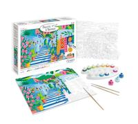 Sentosphère- Palette d'Artiste - La ville Bleue - Peinture par numéros - 16 couleurs - Qualité Beaux Arts - Loisirs et créatifs adultes - Made in France