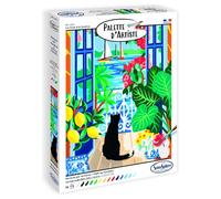 Sentosphère Peinture par numéros Palette d'Artiste Le Chat à la Fenêtre 16 couleurs