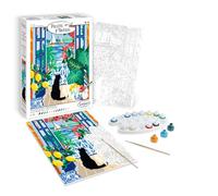 Sentosphère- Palette d'Artiste - Le Chat à la Fenêtre - Peinture par numéros - 16 couleurs - Qualité Beaux Arts - Loisirs et créatifs adultes - Made in France