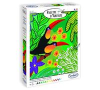 Sentosphère- Palette d'Artiste - Les Toucans - Peinture par numéros - 16 couleurs - Qualité Beaux Arts - Loisirs et créatifs adultes - Made in France