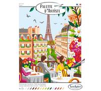 Sentosphère Peinture à numéro Palette D'artiste Paris – Acrylique pour adulte, carte toilée