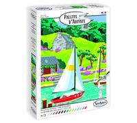 Sentosphère- Palette d'Artiste - Pont D'Aven - Peinture par numéros - 16 couleurs - Qualité Beaux Arts - Loisirs et créatifs adultes - Made in France