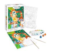 Sentosphère- Palette d'Artiste - Riad à Marrakech - Peinture par numéros - 16 couleurs - Qualité Beaux Arts - Loisirs et créatifs adultes - Made in France