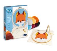 Sentosphère - Punch Needle Renard - Coffret créatif pour enfants - Initiation au point piqué dès 6 ans - Illustration à broder - Détente et précision - 20552