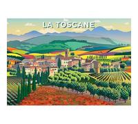 Sentosphère - Puzzle 1000 pièces - Puzzle Adultes - Illustrations - Paysage de Toscane - Italie - Impression en 7 Couleurs - Toucher Soyeux - Qualité Premium - Boite écologique - Made in France