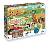SentoSphère PUZZLE 24 pièces x 2 Ferme et Ville