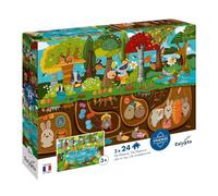 Puzzle 24 pièces x 2 vie dessus / vie dessous Multicolore