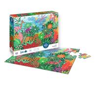 Sentosphere - Puzzle 54 pièces - Petite Jungle - Impression 7 Couleurs - Finition Soft Touch - 54.8x33 cm - Fini Le Puzzle et invente tes Histoires - Livret téléchargeable - Fabriqué en France