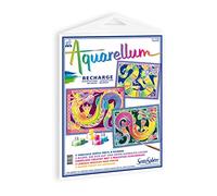 SentoSphère - RECHARGE AQUARELLUM - DRAGONS - Recharge Cartes Aquarellum - Kit peinture - Peinture Aquarellable Magique - A partir de 8 ans - fabriqué en France