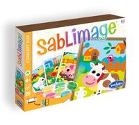SentoSphère - Sablimage Animaux de la Ferme - Kit loisirs créatifs enfant - 4 tableaux en sable - 16 couleurs de sable coloré - Concept Box avec cadre - A partir de 4 ans - Fabriqué en France -8807
