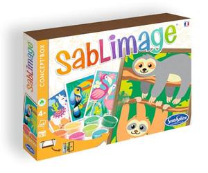 SentoSphère - Sablimage Animaux Sud Americains - Kit loisirs créatifs enfant - 4 tableaux en sable - 16 couleurs de sable coloré - Concept Box avec cadre - A partir de 4 ans - Made in France -8811
