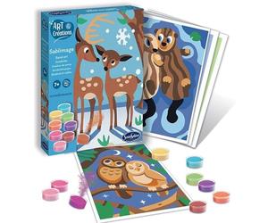 Sentosphère - Sablimage Les Inséparables - Coffret créatif pour Enfants dès 7 Ans - Création de Tableaux avec Sable coloré - Kit Complet avec Tableaux prédécoupés, Sable coloré, et Notice - 8200