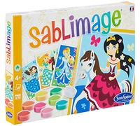SentoSphère - SABLIMAGE - PRINCESSES - 898 - Kit Loisir Créatif - Réaliser 4 tableaux avec 15 tonalités de sable - A partir de 4 ans - Fabriqué en France