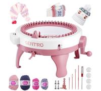 Sentro 48 Aiguilles Machine à Tricoter Avec Compteur De RangéEs, Machine Tricoter Circulaire Intelligente, Kits De Machine à Tisser à Double Tricot Rotatif Mode Pour Chaussettes, Bonnet Et éCharpe