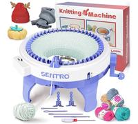 SENTRO Machine à tricoter 48 aiguilles, machine à crochet intelligente avec compteur de rangées, machine à tricoter circulaire pour adultes et débutants, tricot, écharpe, chapeau, chaussettes