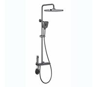 Senture de douche Fauce de douche Set thermostatique, Système de douche Système mural Pluie Pluie de douche de douche 10 pouces Baignoire de douche de douche et de douche Kit de garniture avec