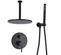 Senture de douche murale Ensemble de douche de douche en laiton Valve Pouche de douche des précipitations avec douche à main comprend le corps de la vanne dissimulé pour une mise à niveau de la salle