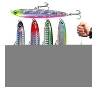 Señuelo Lápiz - 5 Colores Cebo Duro Popper Minnow Lápiz,Anzuelos Pequeños Largos Lanzamientos Para Truchas Lubinas Noche Lago Río Orilla Bote Kayak Estanque Agua Dulce