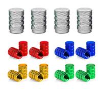 Senven 20Pcs Capuchon Potence en Aluminium Couleur de Haute qualité, soupape Anti-poussière pour Voiture, Moto, Camion, air Bicyclette afin d'éviter Les fuites d'air - Valve Pneu Universelle.