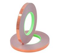 Senven Bande blindage double face en feuille cuivre avancée - Double surface conductrice - (50m ×10mm) × 2 - Blindage EMI et RF, circuit papier, maintenance électrique, soudage, process - 2pcs