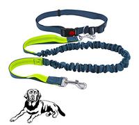 Senven mains libres Laisse de Chien, Laisse rétractable pour chien Tour de taille Pouch, réglable Ceinture de laisse de dressage pour chien Marche, Jogging et course la Randonnée